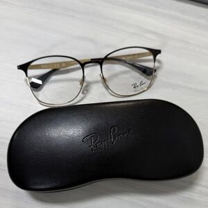 Ray-Ban Black and Gold Glasses with Case rb6493